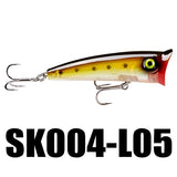 Popper Fishing Lure 70mm 11g Topwater Wobbler Floating Lure Artificial Bait for Long Casting