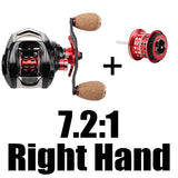 Fishing Reel 6.4:1/7.2:1 14BB 7.5KG Carbon Fiber 169g Ultra-light Fishing Wheel Dual Brake Systems