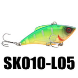 VIB Hard Baits 60mm 9.5g Fishing Lure Set 5Pcs Sinking Vibration Plastic