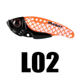 Metal VIB 7g 42.5mm / 10g 49mm 10Pcs Fishing Lure Sinking Vibration with VMC Hooks