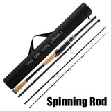 Carbon Fiber Spinning/Casting Travel Rod 10-30g Fishing Tackle