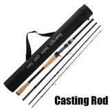 Carbon Fiber Spinning/Casting Travel Rod 10-30g Fishing Tackle