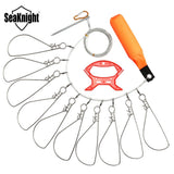 Fish Buckle Lock 4M/13FT Wire Rope Stainless Steel Live Fish Buckle Set