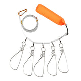 Fish Buckle Lock 4M/13FT Wire Rope Stainless Steel Live Fish Buckle Set